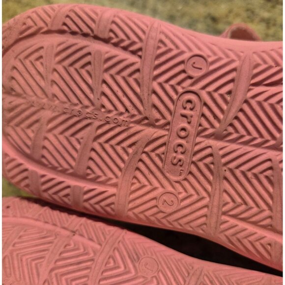 Crocs 206267 Kids Pink Lemonade Swiftwater Expedition Sandals Straps Size US J2 - Picture 13 of 14
